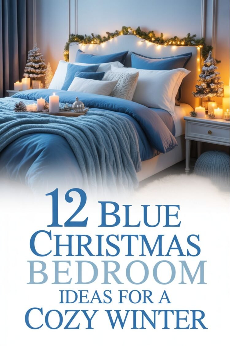 12 Blue Christmas Bedroom Decor Ideas for a Cozy Winter