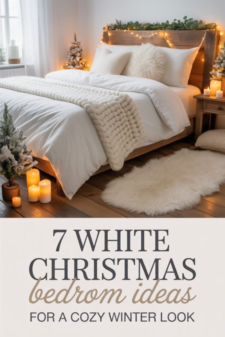 7 White Christmas Bedroom Decor Ideas for a Cozy Winter Look