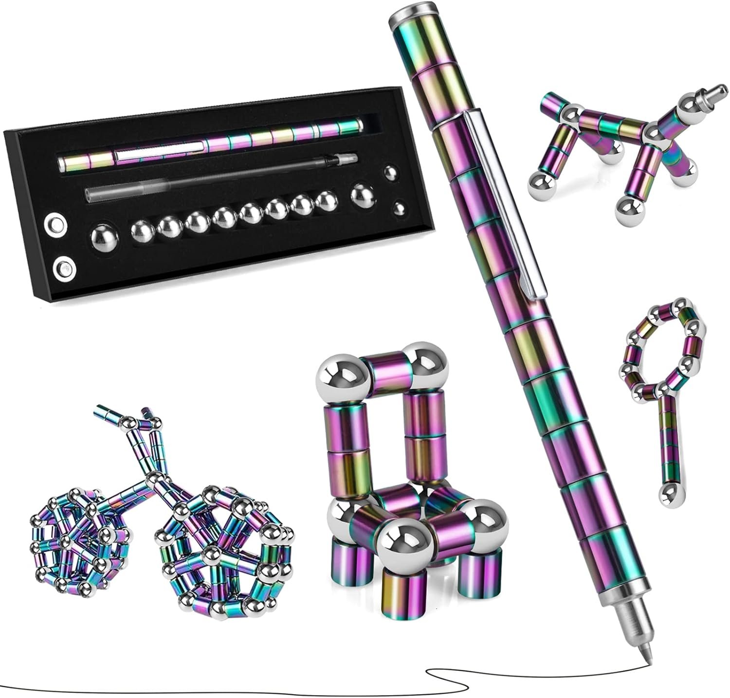 LARAH Magnetic Fidget Pen Sensory Toy (Colorful)