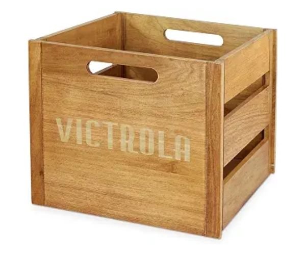 Victrola Wooden Record Storage Crate