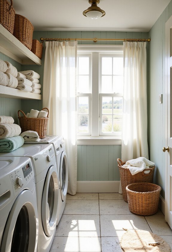 beach inspired laundry oasis