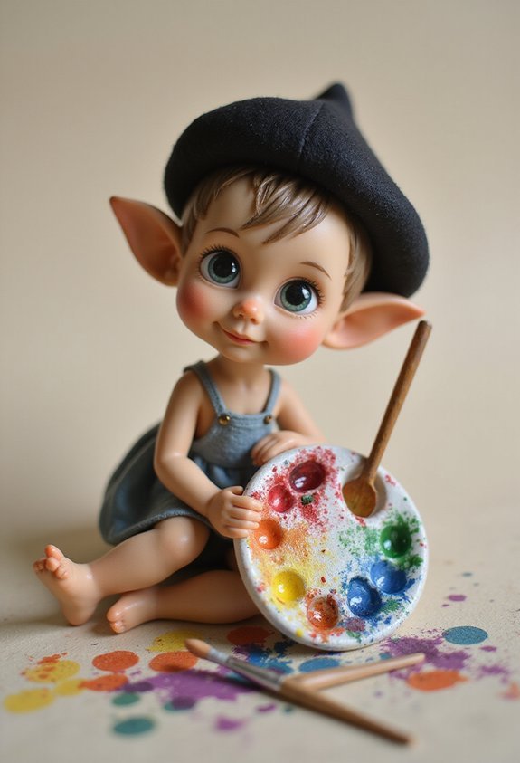 beret palette painting sophisticated artistry