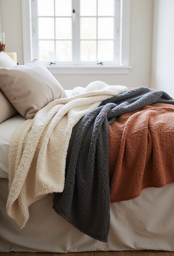 casual cozy layered throw blanket