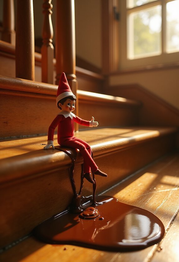 chocolate syrup slip and slide prank