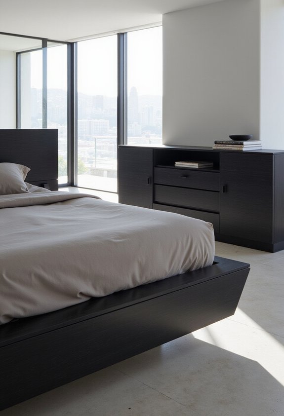 clean modern black wood