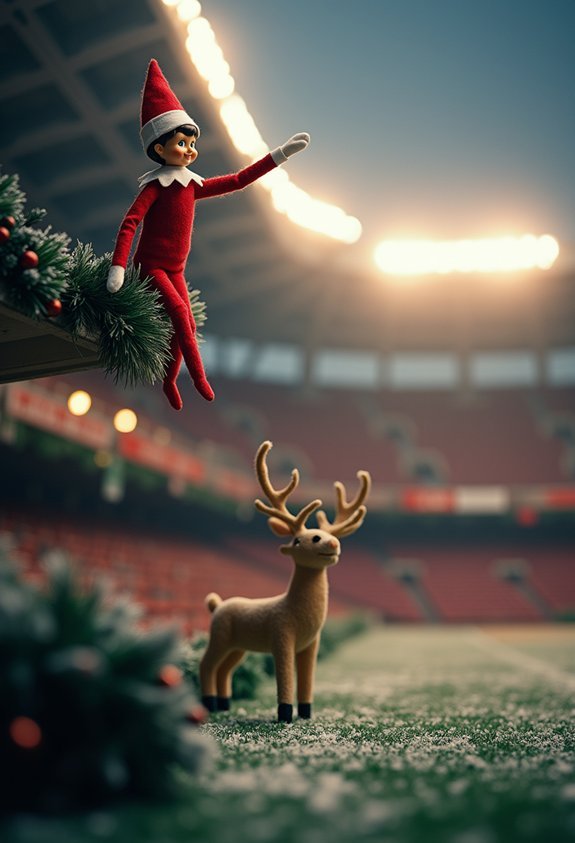 competitive elf obstacle reindeer games