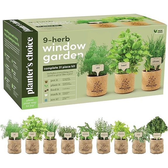 Planters' Choice 9 Herb Indoor Window Garden Kit