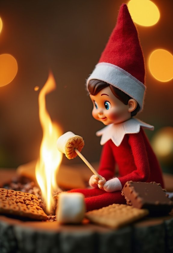 cozy campfire marshmallow s mores excitement