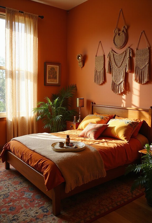 cozy retro bedroom warmth
