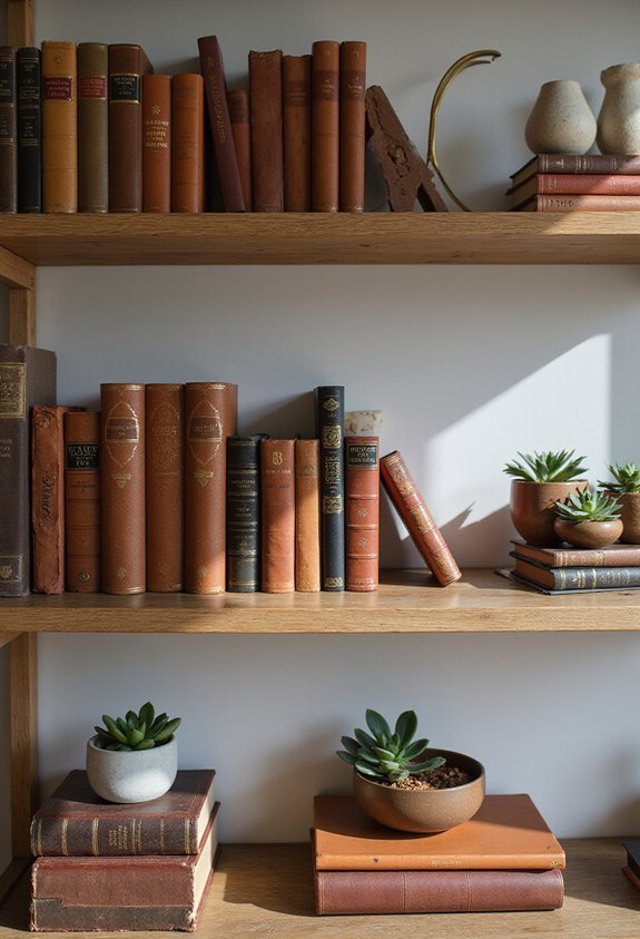 decorative mix books personalize bookshelf