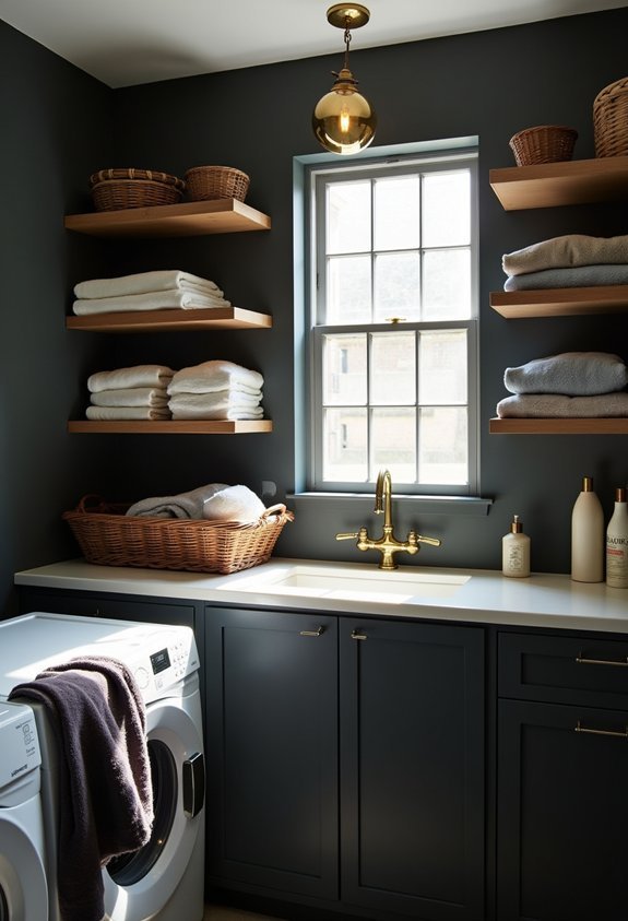 dramatic color custom cabinetry natural light bold style