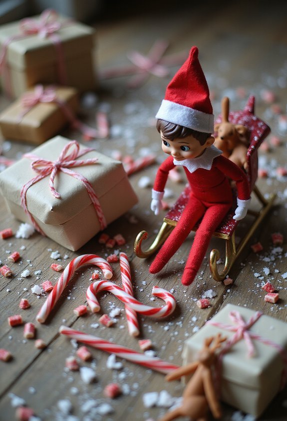 dramatic crash landing snowy chaos storytelling elf