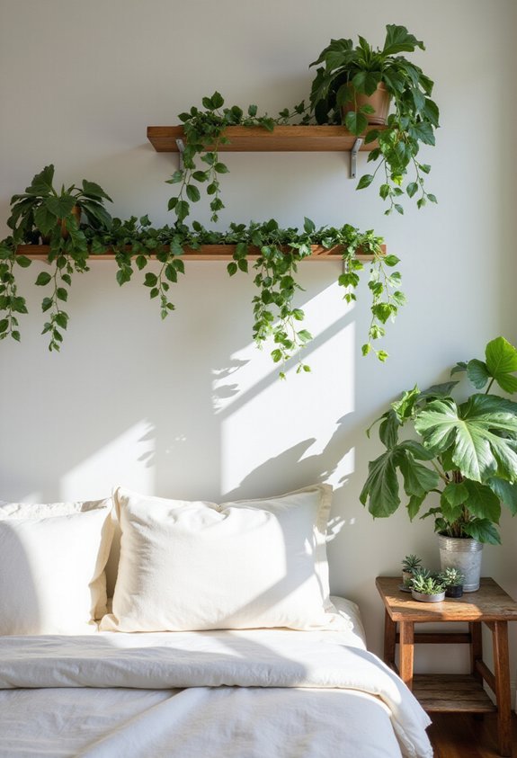 effortless greenery for peaceful bedrooms