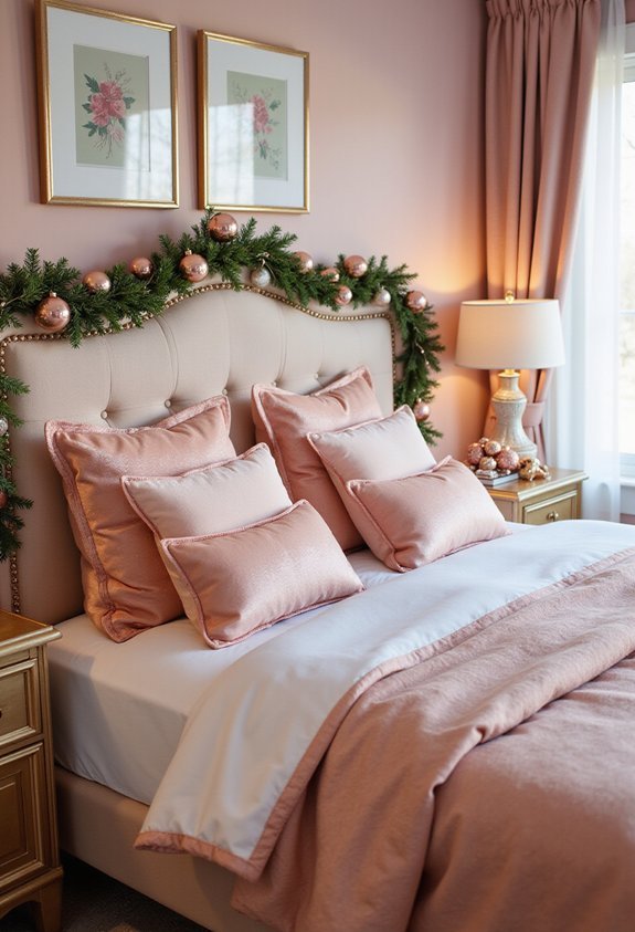 elevated glamorous blush pink metallic accents