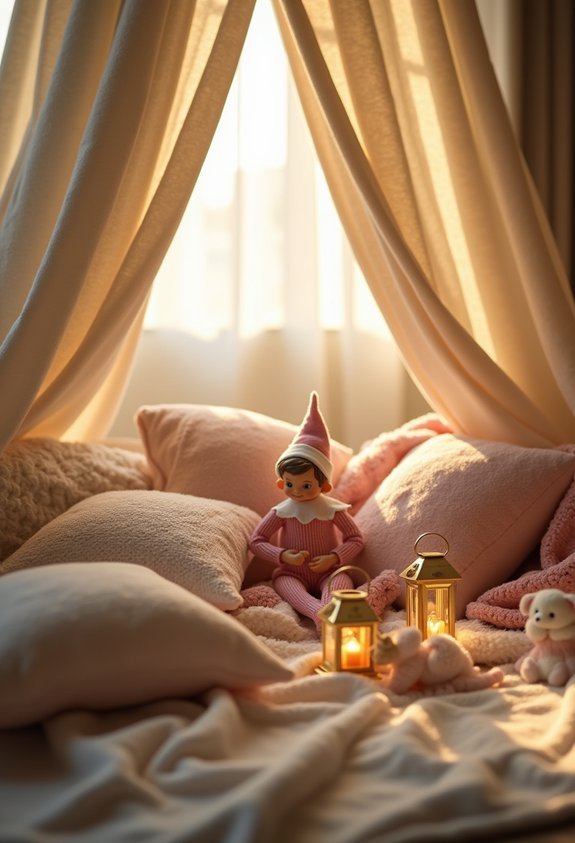 elf cozy blanket fort hideout