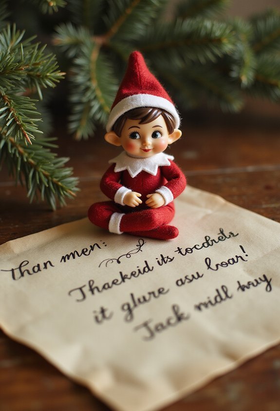 elf s heartfelt miniature thank you notes