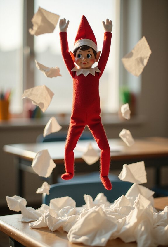 elf tissue pillow fight comedy