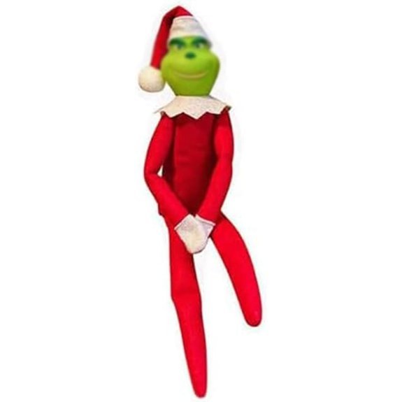 Christmas Elf Plush Doll Red and Green Decorations