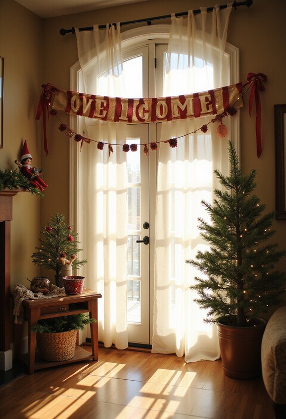 glitter banner streamers welcome home