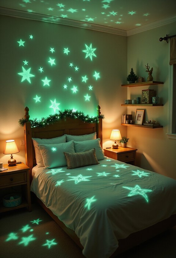 glowing holiday bedroom d cor magic