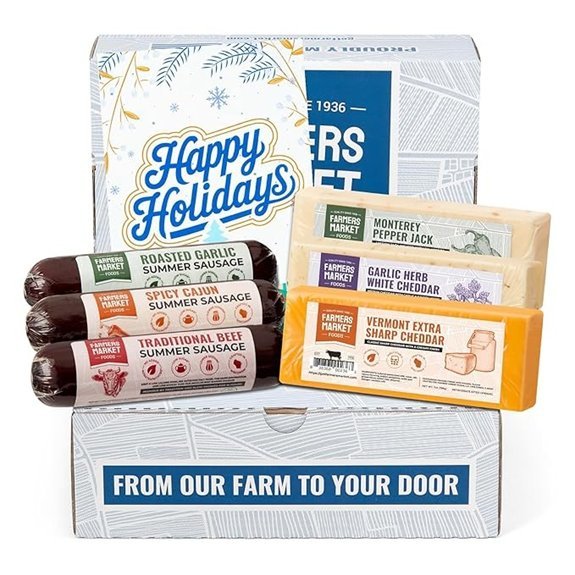 Farmers Market Gift Basket Meat and Cheese