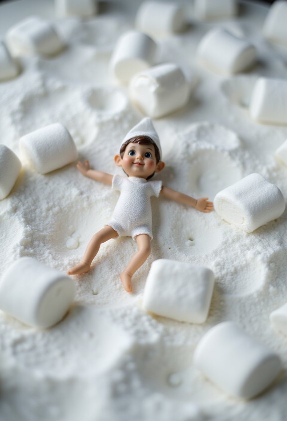 marshmallow adorned elf snow angel delight