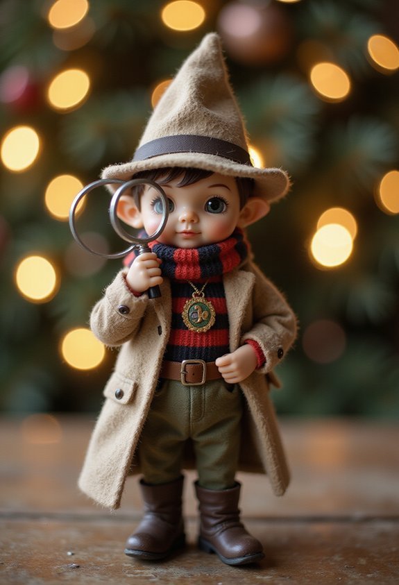 miniature detective investigates holiday mischief