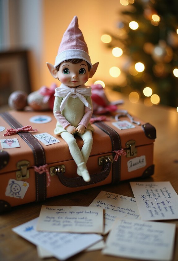 nostalgic miniature suitcase christmas sendoff