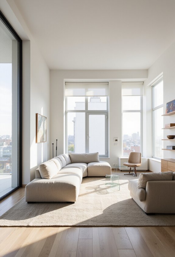 open and flexible furniture arrangements