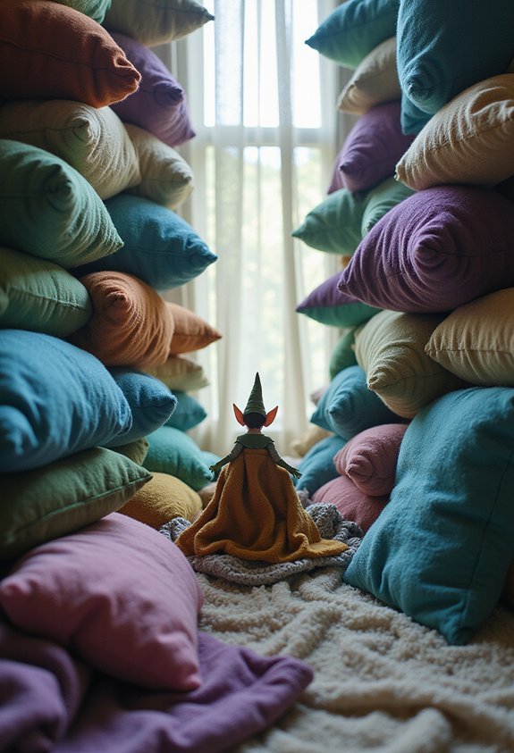 pillow fort castle cozy royal elf