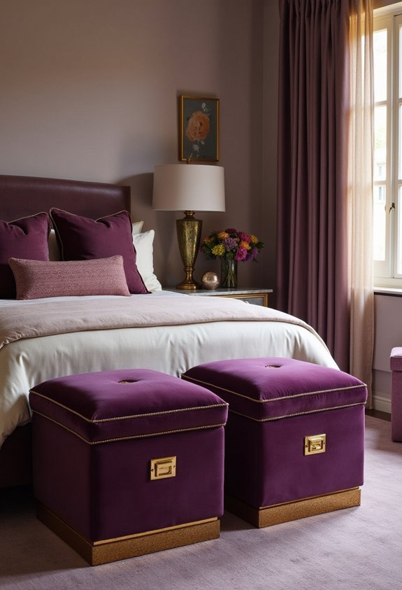 purple storage and furniture highlight