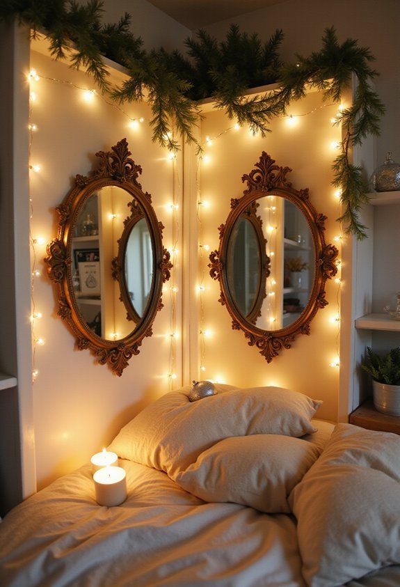 reflect light create spaciousness festive atmosphere