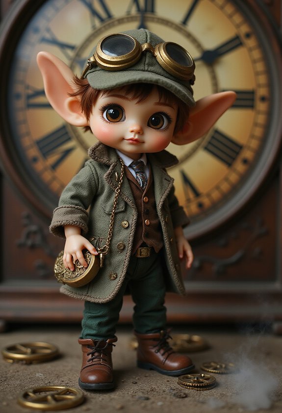 retro time traveling elf costume creative