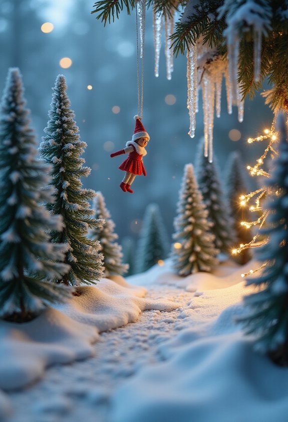 snowy whimsical sparkling cozy