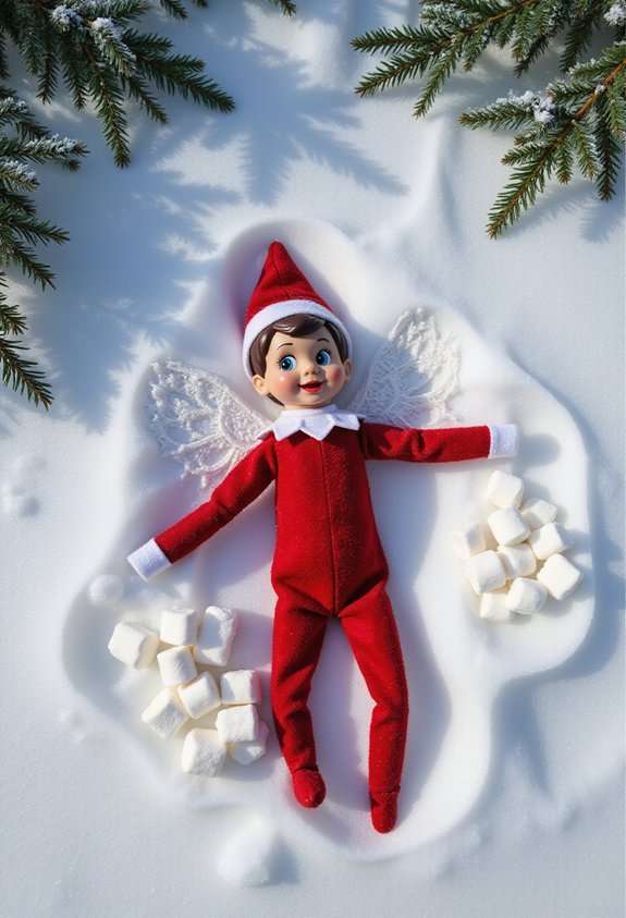 sugary snow angel indoor hijinks