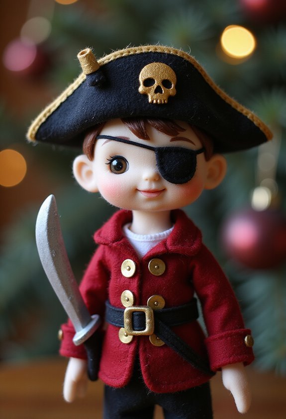 swashbuckling mischievous treasure hunting elf pirate