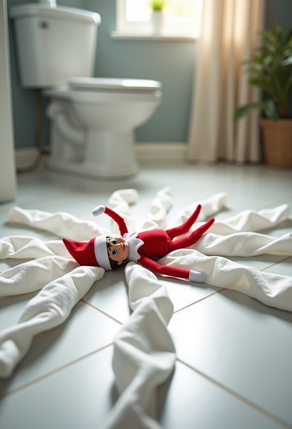 toilet paper snow angel crafting mayhem