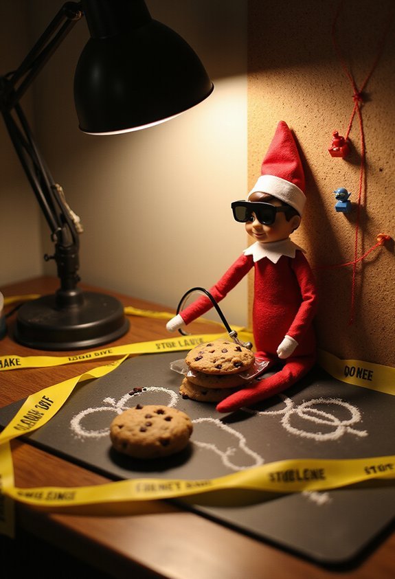 whimsical detective crime scene investigation