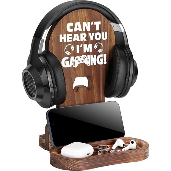 Slothoem Wooden Gaming Headset Stand for Men