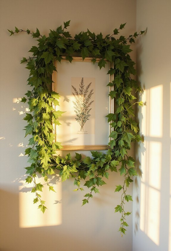 accent artwork with surrounding vines