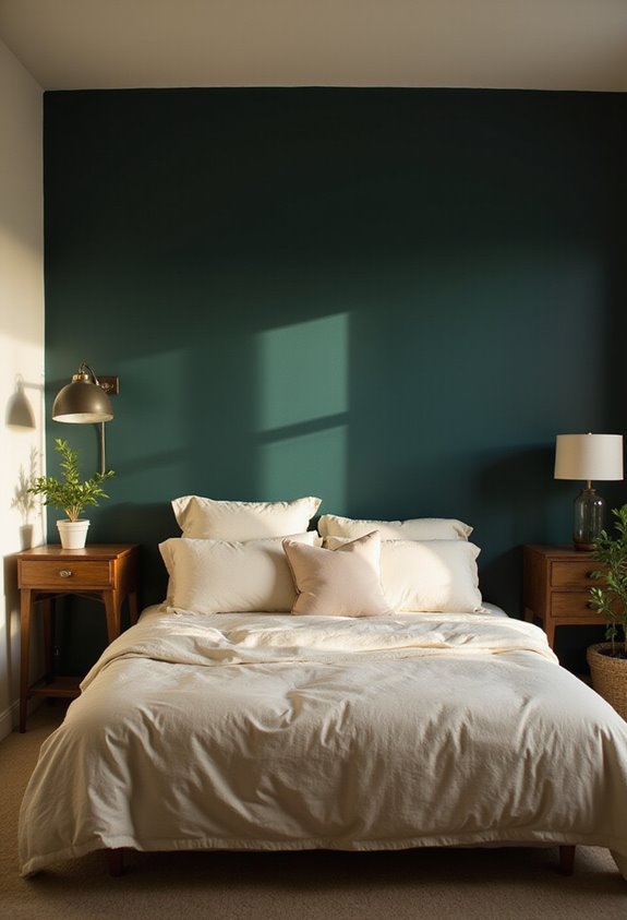 accent wall transforms basement ambiance