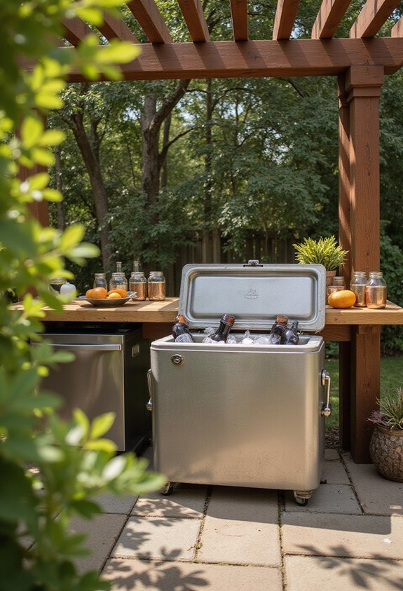 accessible organized beverage station for guests