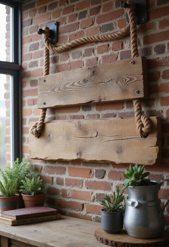 affordable industrial rope shelving solution