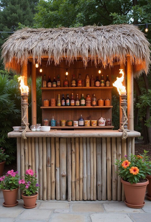affordable tropical diy tiki retreat