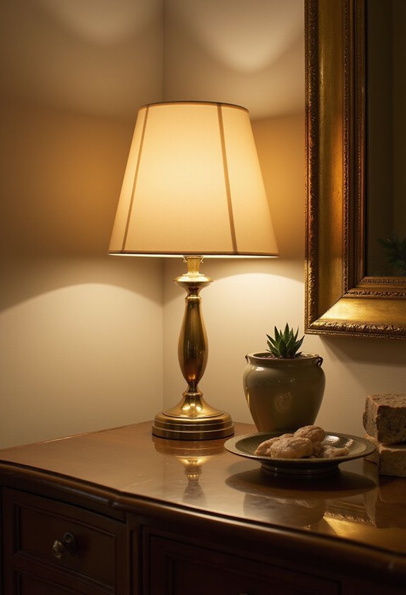 ambient lighting enhances bedroom decor