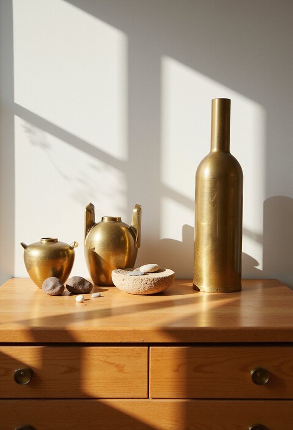 asymmetric sculptural and textured collectibles