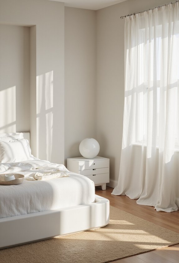 bold sculpted white furniture