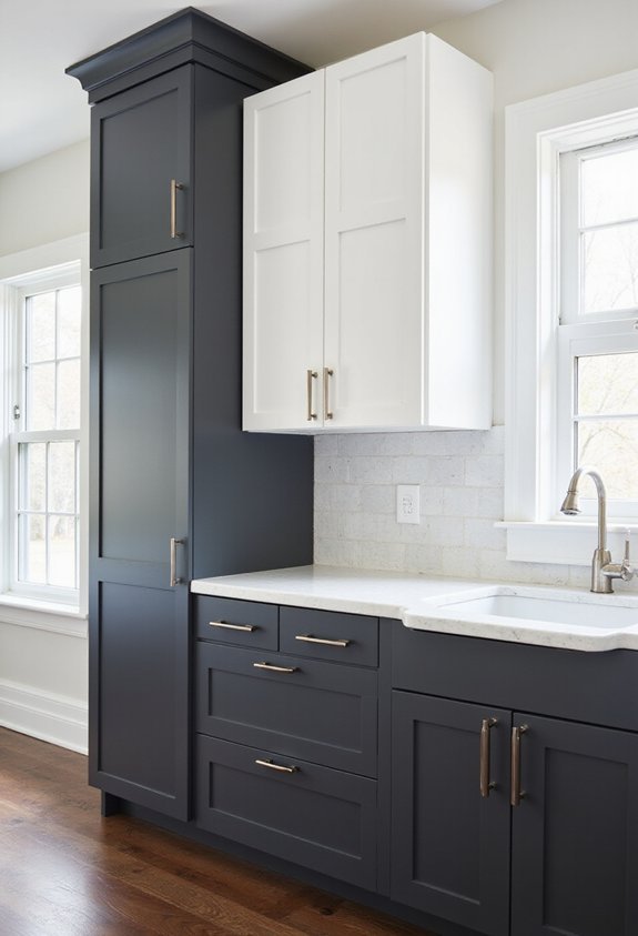 bold two tone cabinet transformation