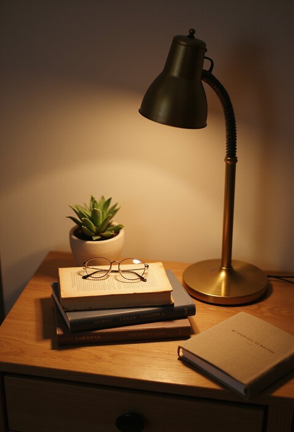 bookworm s nightstand display of accomplishment