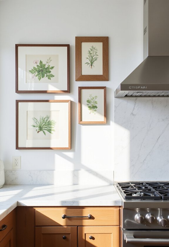 botanical prints harmonize culinary kitchen aesthetics